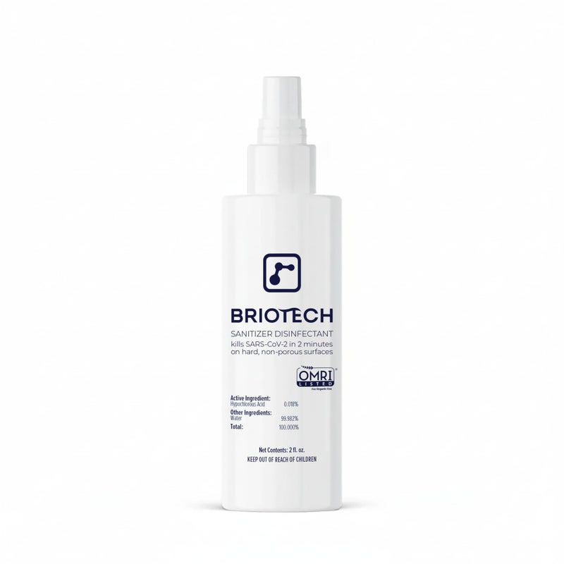 BRIOTECH Sanitizer Disinfectant Hypochlorous Spray, Kill 99.99% of Viruses & Bacteria, Control Mold, Eliminate Odor, Gentle for Nursery & Play Rooms, Food Contact Surface Sanitizer, 32 fl oz - Image 1