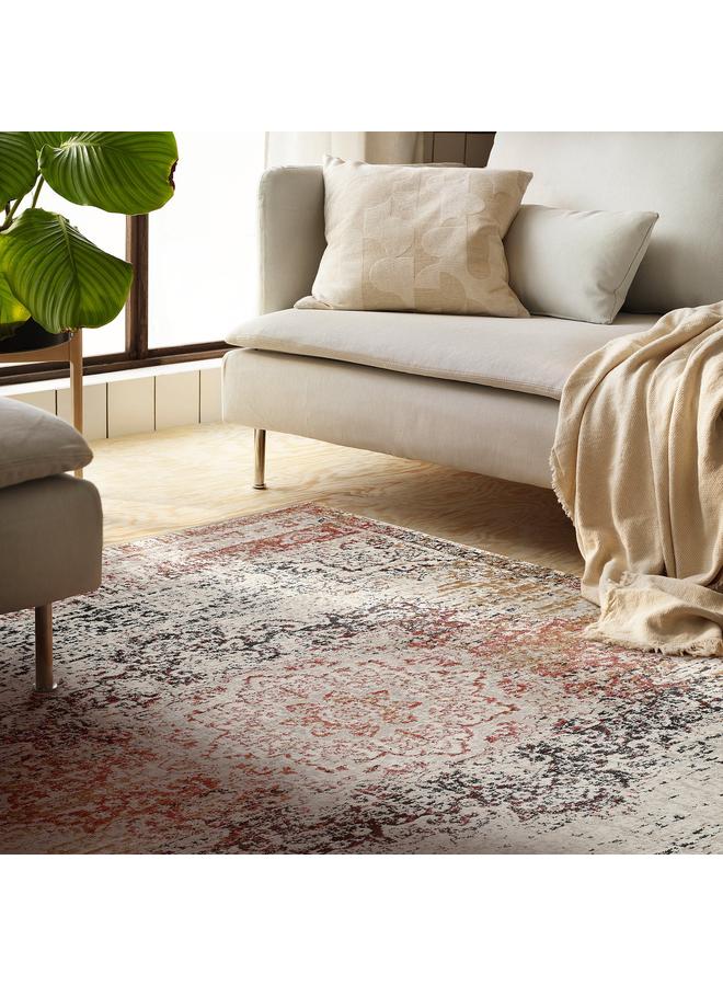 erorex Rug, Low Pile, Red/Grey-Brown Stained, 160X235 Cm - Image 4