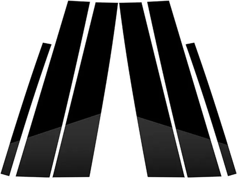 DEMULAX 6Pcs Glossy Black Window Pillar Posts for BMW 3-Series E90 - Image 1