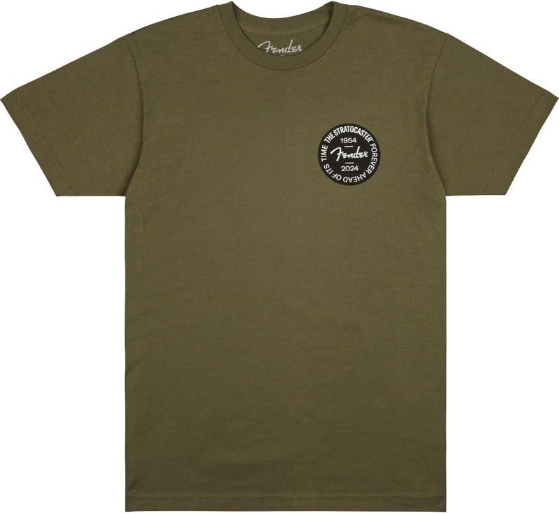 Stratocaster 70th Anniversary Badge Tee Olive M