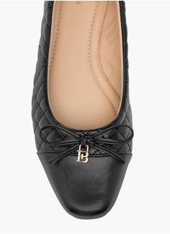 Flora Bella By Shoexpress Women Stitch Detail Slip-On Ballerina Shoes with Bow Detail  - Image 4