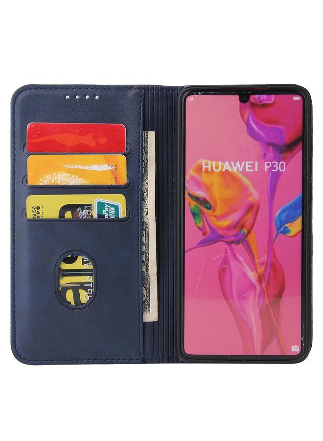 The Bros Phone Case For Huawei P30 Pro Calf Texture Magnetic Horizontal Flip Leather Phone Case with Holder & Card Slots & Wallet  - Image 3