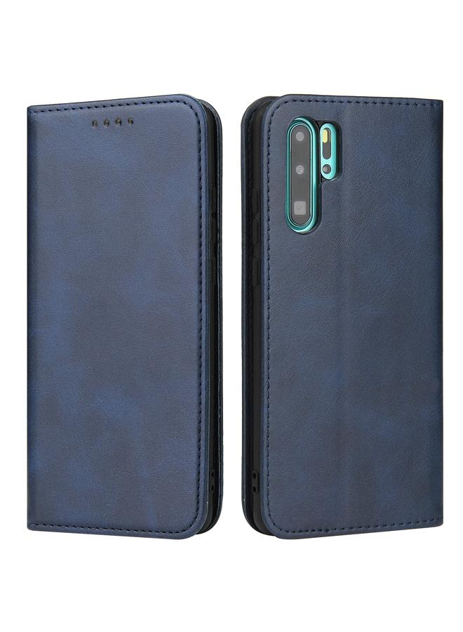 The Bros Phone Case For Huawei P30 Pro Calf Texture Magnetic Horizontal Flip Leather Phone Case with Holder & Card Slots & Wallet  - Image 2