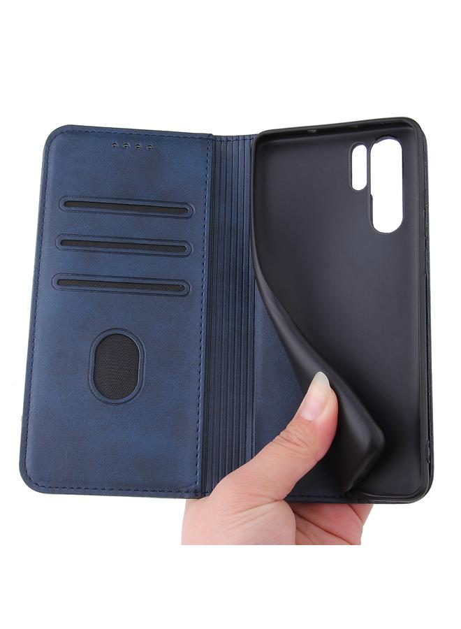 The Bros Phone Case For Huawei P30 Pro Calf Texture Magnetic Horizontal Flip Leather Phone Case with Holder & Card Slots & Wallet  - Image 5