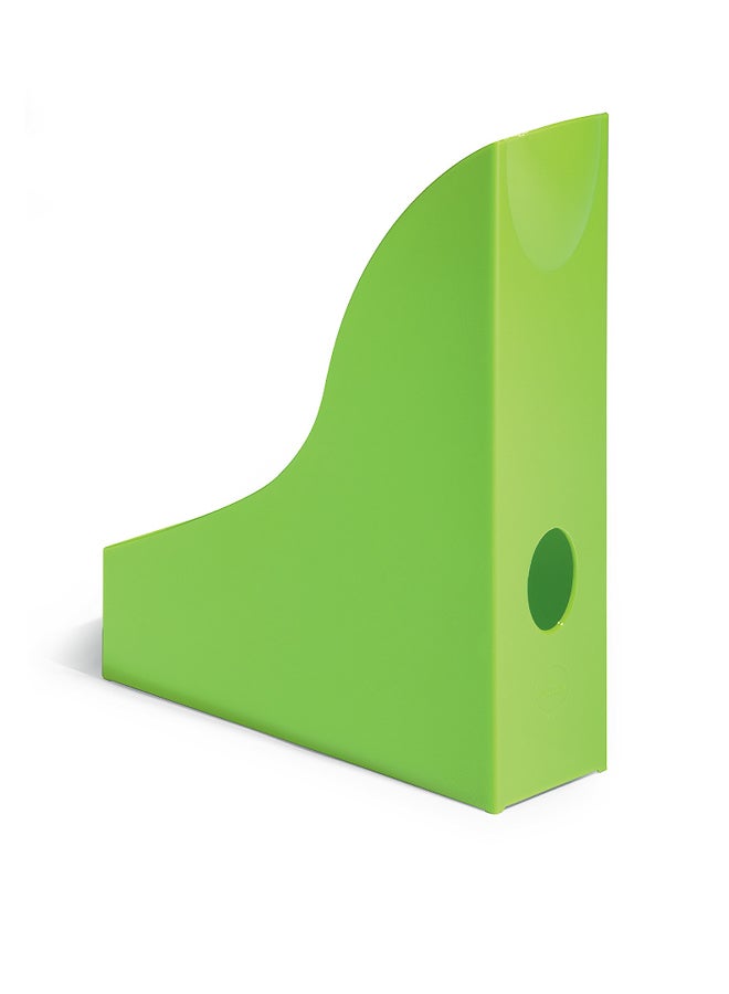 Durable Document Storage Rack for A4 Catalogues and Brochures, File Storage Rack with Grip Hole for Easy Handling, Slim Portrait A4 Organizer - Image 1