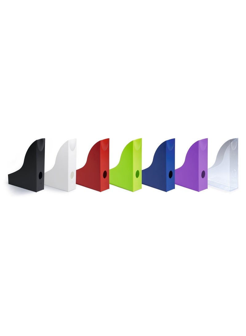 Durable Document Storage Rack for A4 Catalogues and Brochures, File Storage Rack with Grip Hole for Easy Handling, Slim Portrait A4 Organizer - Image 2