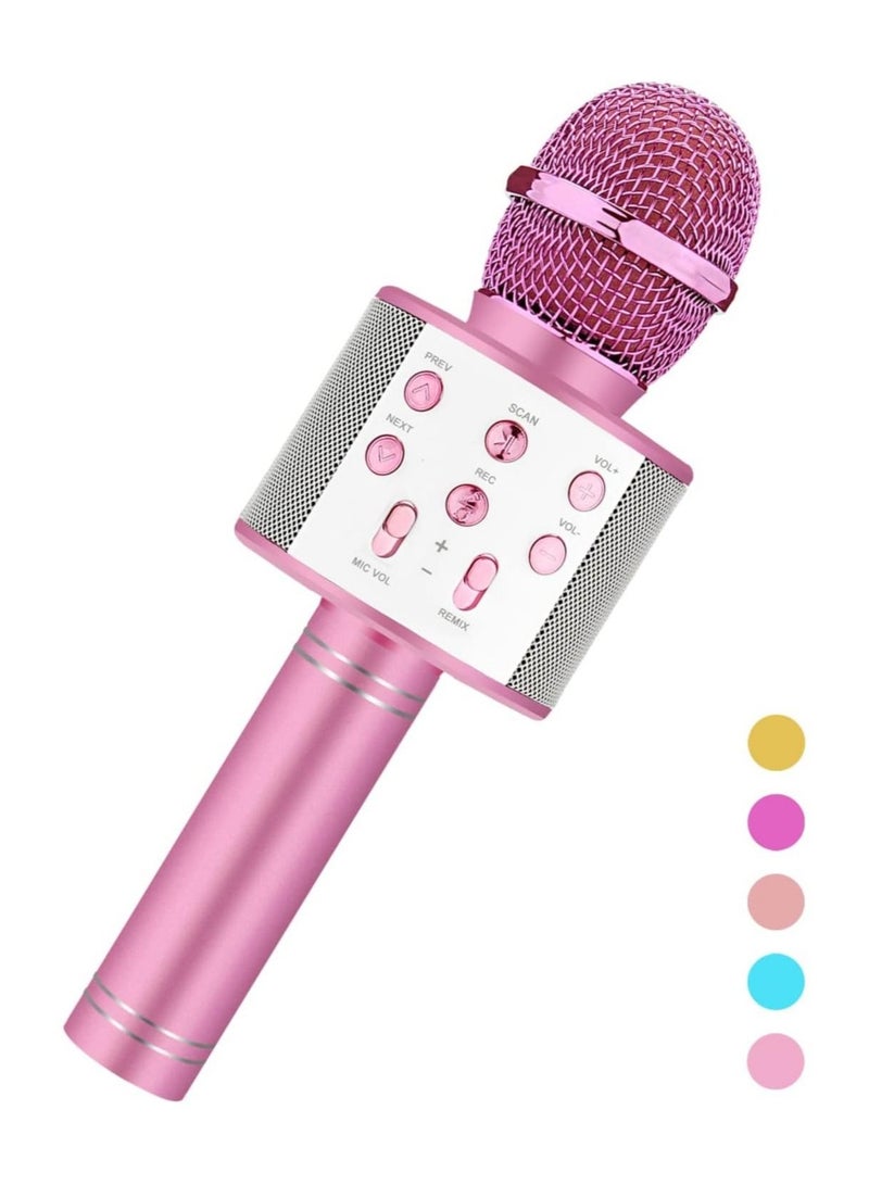 Karaoke Microphone for Kids Adults,Portable Bluetooth Microphone for Singing,Professional Voice Changer Blue Microphone Wireless,Birthday Gifts for 3 4 5 6 7 8 + Year Old Boys Girls - Image 1