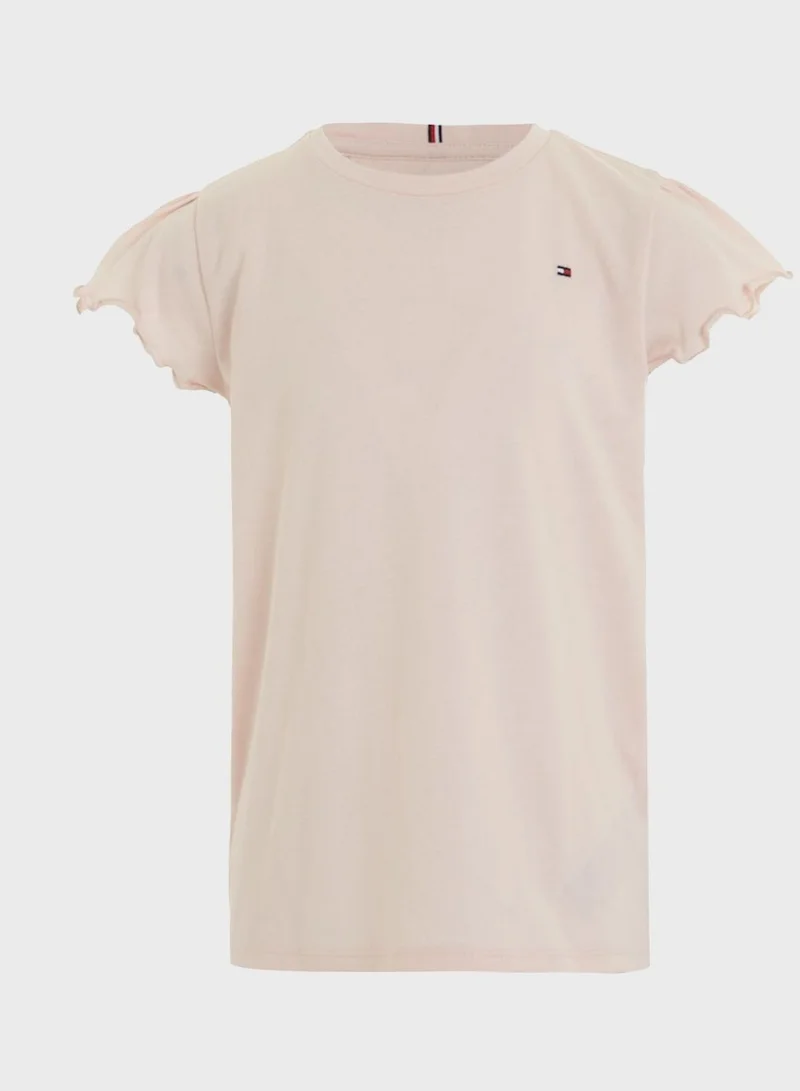 TOMMY HILFIGER Kids Ruffle Sleeve Top
