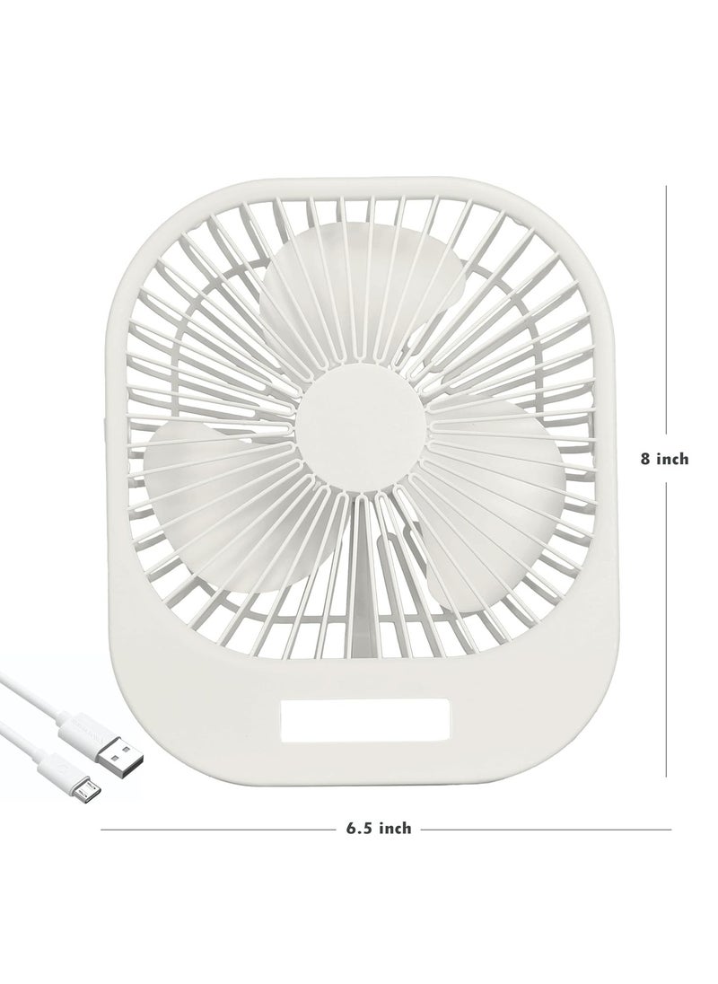 Toy Box Multifunctional Desktop Stand Fan Wireless Portable Mini  Rechargeable Fan with Super Large Wind Power, 3-Speed Setting, and LED Torch Light  - Image 2