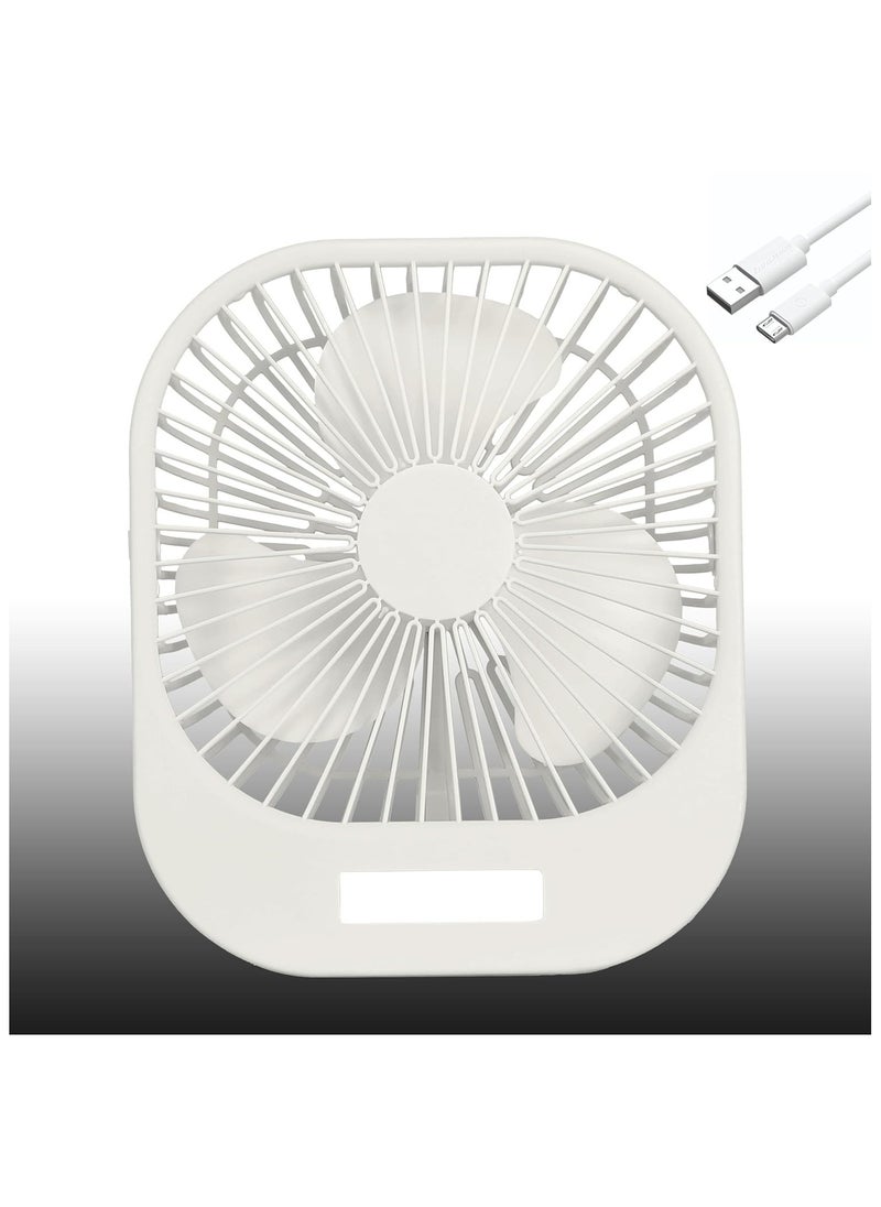 Toy Box Multifunctional Desktop Stand Fan Wireless Portable Mini  Rechargeable Fan with Super Large Wind Power, 3-Speed Setting, and LED Torch Light  - Image 4
