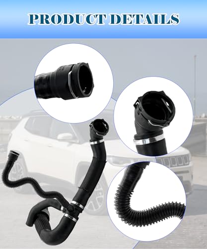 Maigoo Engine Upper Radiator Coolant Water Hose Pipe Compatible with Jeep Compass 2.4L 2017-2022 Replace 68380330AA 68380330AB 68249896AC - Image 4