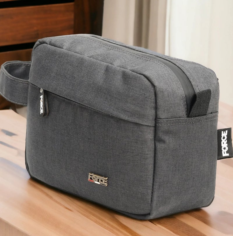 فورس حقيبة يد لوازم ومستلزمات الحمام Force – للجنسين – رمادي داكن - Image 4