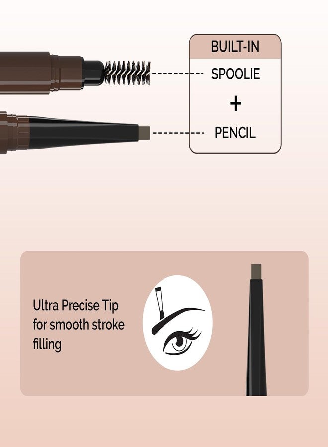 Glam 21 Glam21 Micro Blading Eyebrow Pencil | Brow Pencil With Spoolie | Long-lasting and Natural-looking Results | Define & Blend Brow Pencil | 0.3gm (Brown) - Image 3