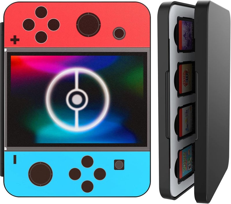 HEIYING حافظة بطاقات الألعاب لجهاز Nintendo Switch وSwitch OLED، حافظة تخزين بطاقات ألعاب Switch Lite بتصميم نمط مخصص مع 16 فتحة لبطاقات الألعاب و16 فتحة لبطاقات Micro SD.، وحدة التحكم Switch، تخزين - Image 1