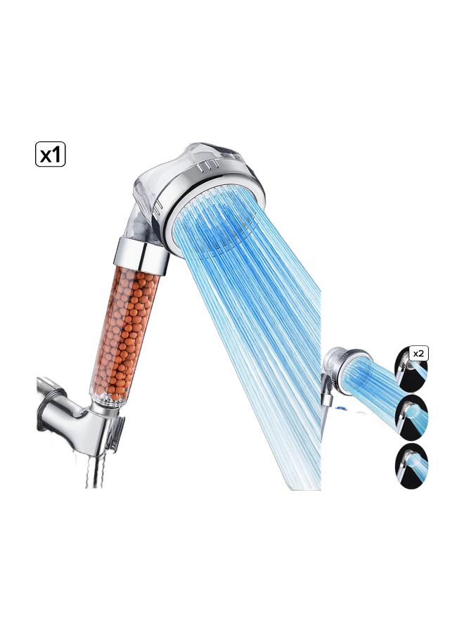 ABJ High-Pressure Filtered Handheld Shower Head with 2 PP Cotton Filter Refills - Image 1