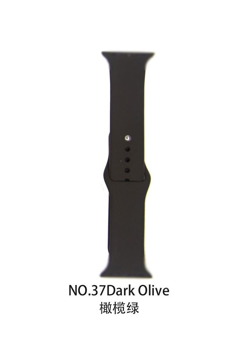 Apple Watch Band 41mm 40mm 38mm Soft Silicone Sport Band Replacement Wrist Strap Compatible for iWatch Apple Watch Series 7/SE/6/5/4/3/2/1,Nike+,Sport,Edition - Image 2