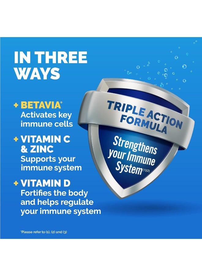 Emergen-C Immune+ 1000Mg Vitamin C Powder, With Vitamin D, Zinc, Antioxidants And Electrolytes For Immunity, Immune Support Dietary Supplement, Raspberry Flavor - 30 Count/1 Month Supply - Image 3