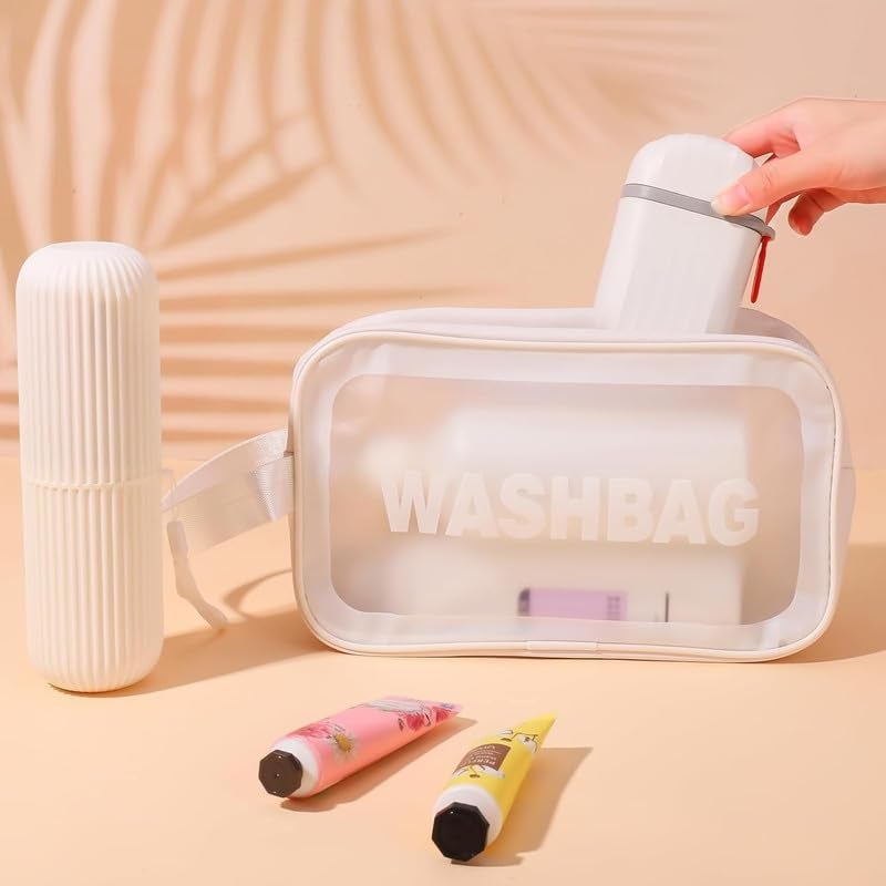 HEMIZA Pack of 2 Plastic Toothbrush Cover Case for Travel Bathroom Hiking Camping Pen Pencil Stationery Box for Healthy Life, Travel Toothbrush Holder - (Multi Colour) - Image 4