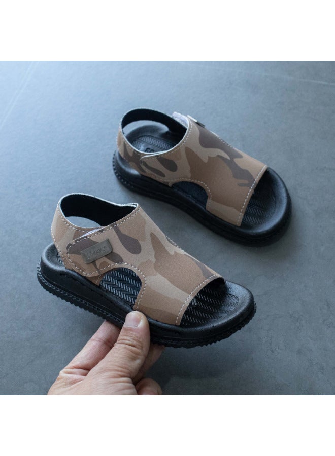 Children's Sandals Men's Summer 1-16 Years Old Children's Leather Beach Shoes Non-slip Wear-resistant Soft Bottom Soft Surface