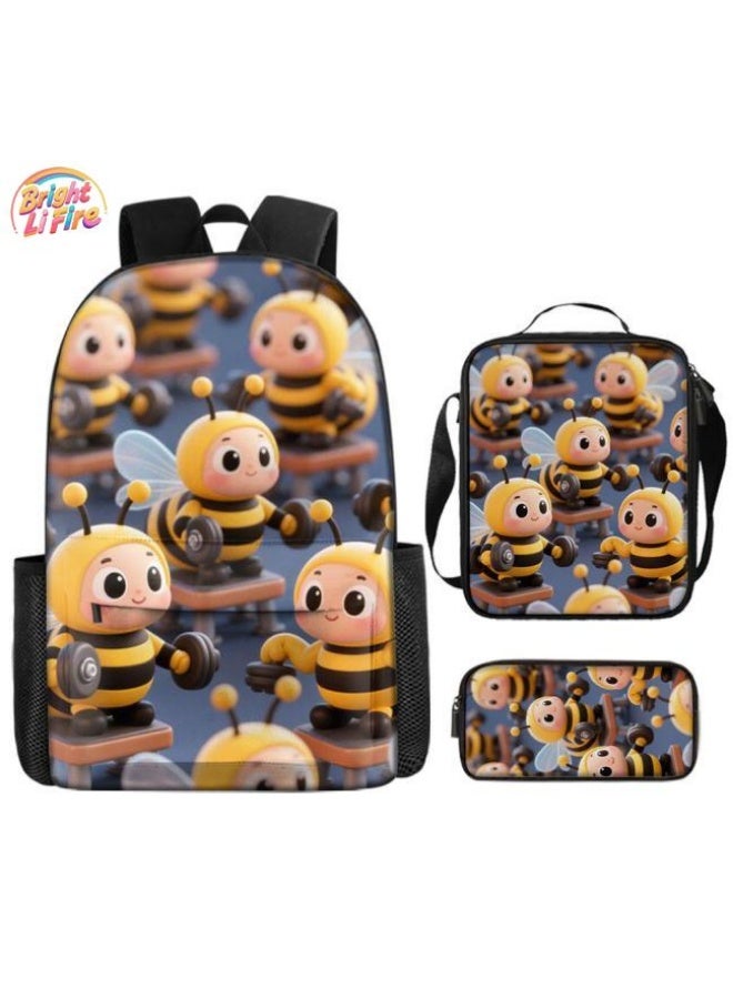 Bright Li Fire Unlock the new fashion of childish fun! Three-piece set of bags, cartoon elements for children and teenagers (students, children, friends' outings, mountain climbing, schooling, etc. can be used) - 118  - Image 1