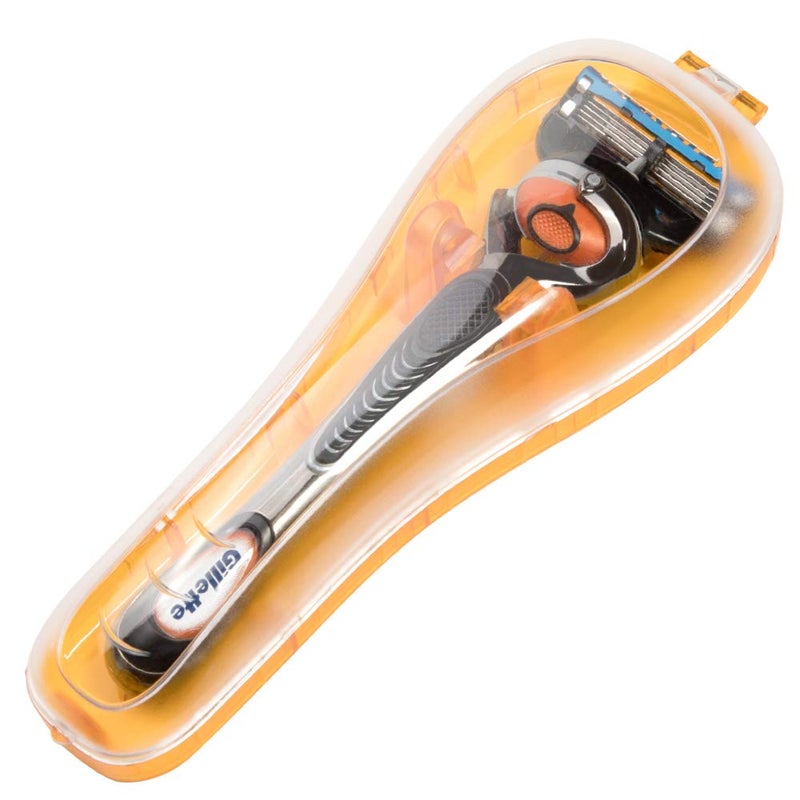 Nincha Manual Razor Travel Case Portable Plastic Manual Razor Trimmer Protector Orange - Image 1