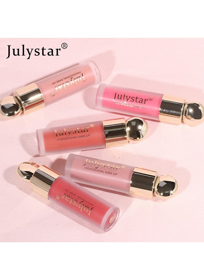 Julystar Velvet Liquid Blush - Velvet Cream Lightweight Natural Looking Waterproof Long Lasting Blush Makeup for Cheek Natural Looking Soft Cream Liquid Blush Stick (#02)  - Image 3