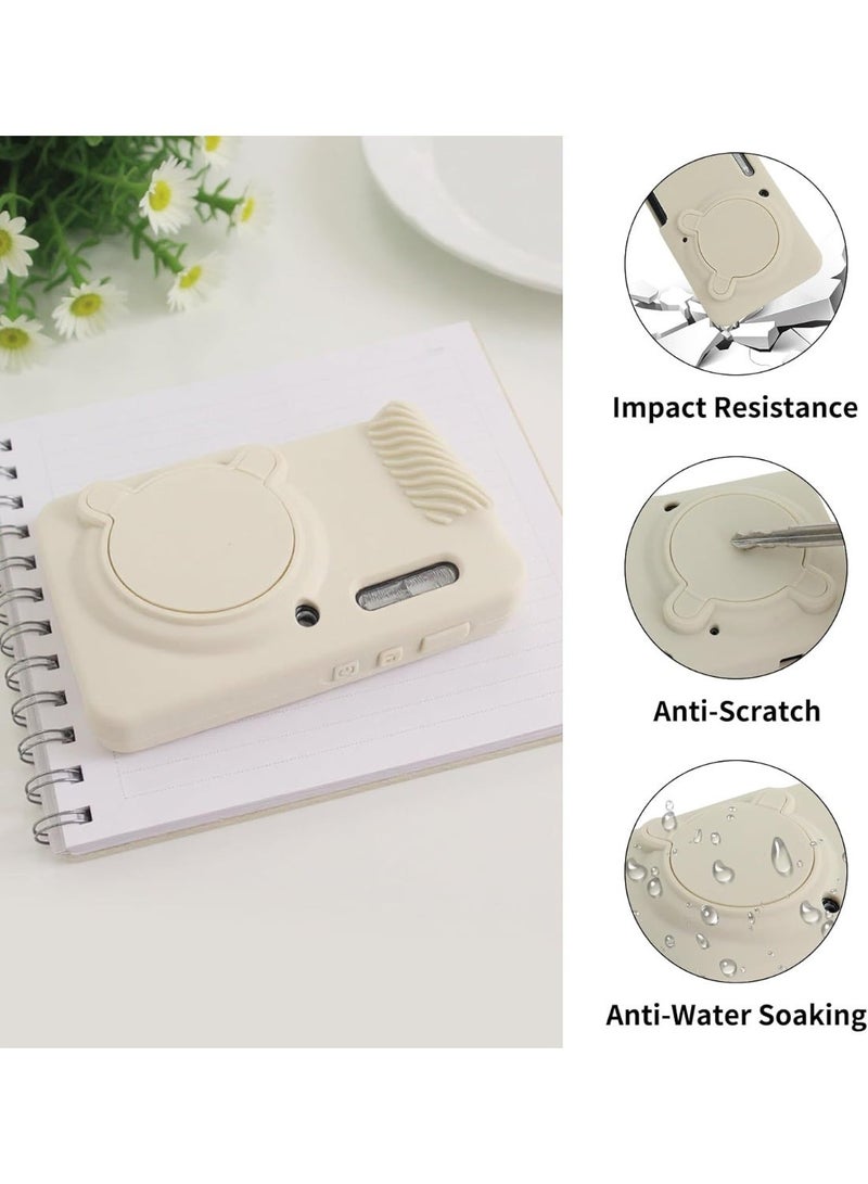 VKL Case for Kodak PIXPRO FZ55, Soft Silicone Protective Cover for PIXPRO FZ55 Digital Camera - with Removable Lens Cover - Slim Fit & Anti-Scratch - Off White - Image 5