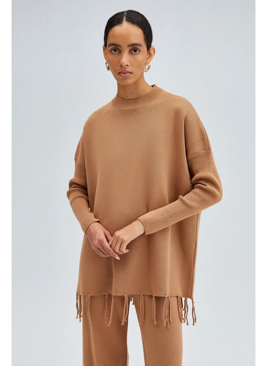 Touche Fringed Sweater Trouser Knitwear Set