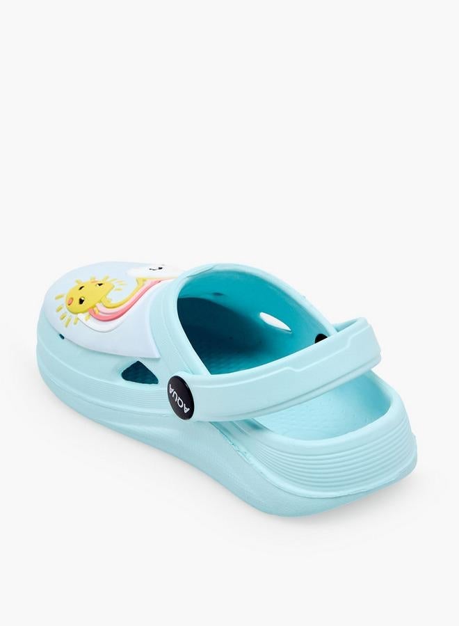 Aqua Girls Rainbow Applique Clogs - Image 5