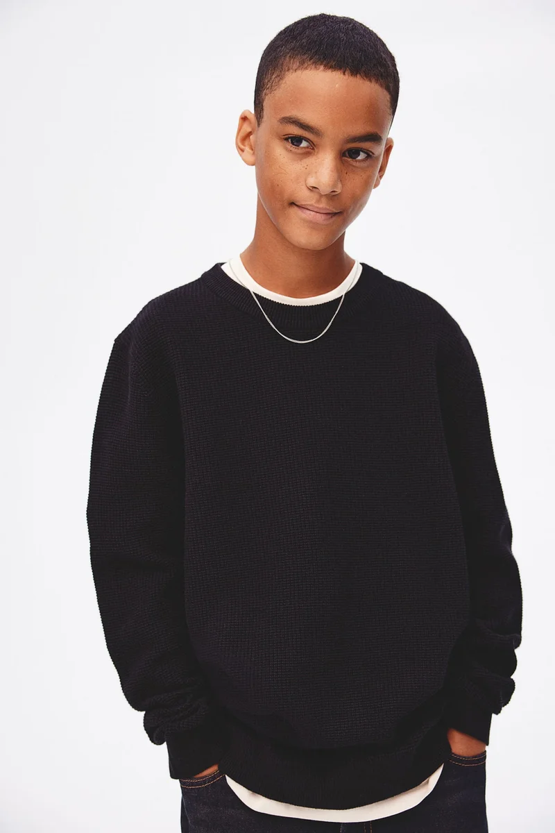 H&M Textured-Knit Jumper