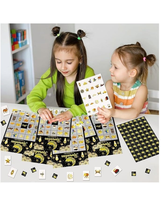 35 Pcs Eid Al Adha Bingo Games 24 Players Eid Mubarak Bingo Cards Ramadan Party Favors for Boys Girls Adults Family Classroom Activities Muslim Festival Party Games Supplies - Image 4