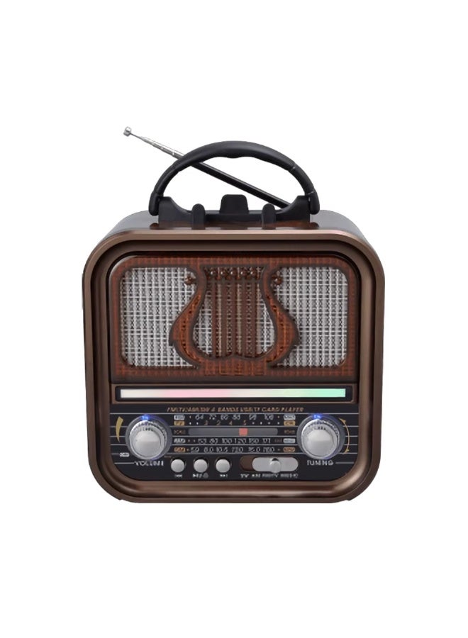 جولون مكبر صوت بتصميم كلاسيكي، إضاءة ديسكو AM FM SW TV، 4 نطاقات صوت ستيريو، مكبر صوت راديو BT USB TF TWS، مكبر صوت FM كلاسيكي - Image 1