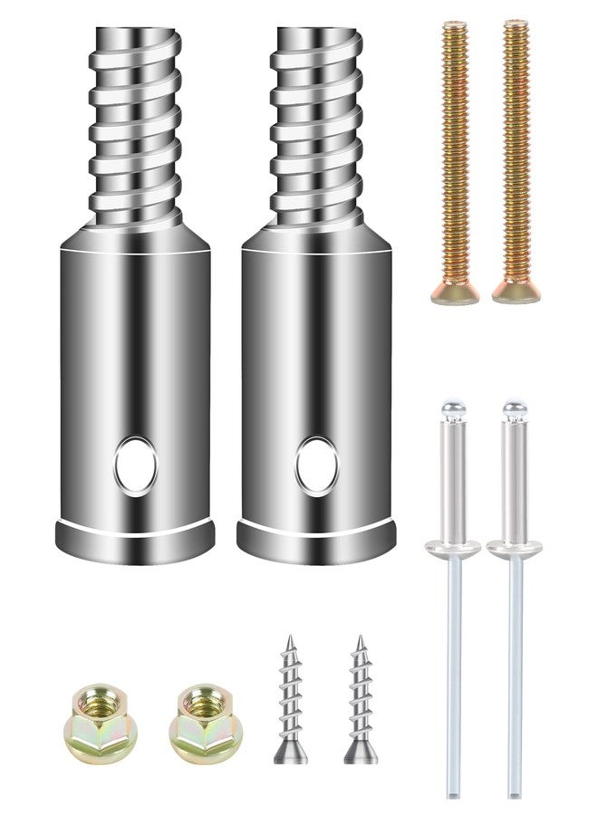 Sliverdew 3/4" (0.8") Threaded Tip Replacement,Ultra Threaded Tip Repair Kit Metal Threaded Handle Tips for Wood or Metal Poles Handle Replacement Extension Pole Adapter for Mop,Broom,Household Cleaning Tools - Image 1