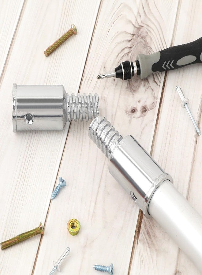 Sliverdew 3/4" (0.8") Threaded Tip Replacement,Ultra Threaded Tip Repair Kit Metal Threaded Handle Tips for Wood or Metal Poles Handle Replacement Extension Pole Adapter for Mop,Broom,Household Cleaning Tools - Image 2