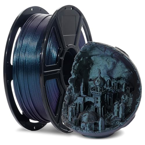 FLASHFORGE Rapid PLA Filament 1.75mm +/- 0.02mm Burnt Titanium, Max 500mm/s High Speed Printing, 3D Printer Filament 1kg(2.2lbs), Changing Colors with Light, Perfectly Hide The Layer Line - Image 1