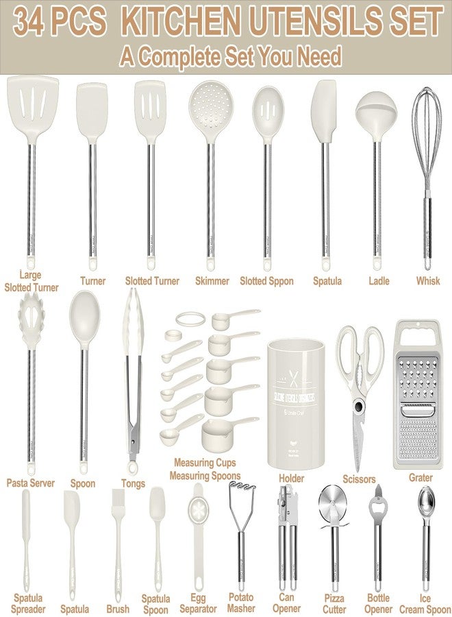 Umite Chef Stainless Steel Handle-Kitchen Gadgets Tools（White） - Image 2