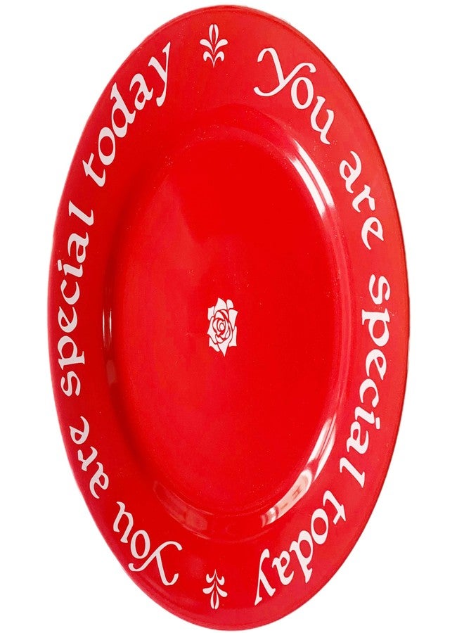 FAQQI You Are Special Today Red Plate – 10.63-Inch Ceramic Celebration Plate for Birthdays, Weddings, Anniversaries, Baby Showers, Graduations, and Life’s Milestones – Classic Red Keepsake Dish - Image 1