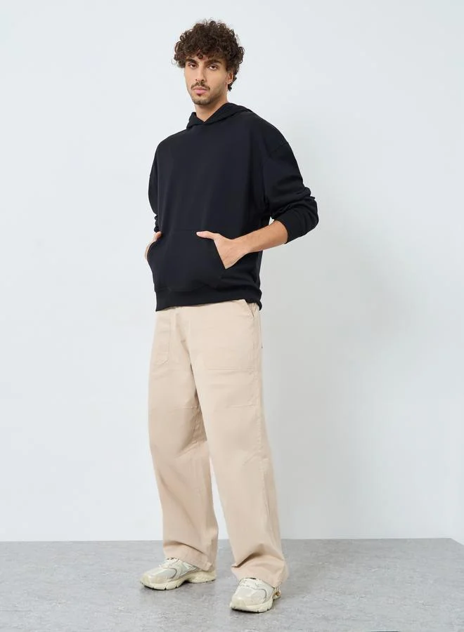 Styli Styli Men Back Print Terry Oversized Hoodie