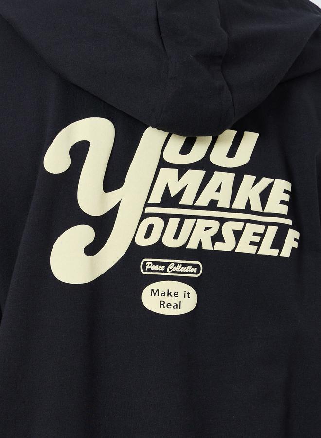 Styli Men Back Print Terry Oversized Hoodie - Image 5