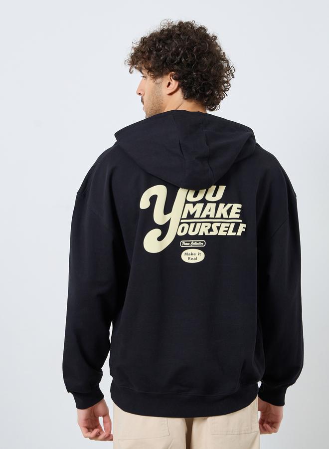 Styli Men Back Print Terry Oversized Hoodie - Image 4