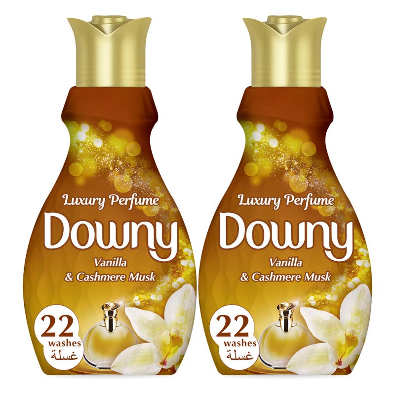 Downy Perfume Collection Concentrate Fabric Softener Vanilla & Cashmere Musk 2 x 880ml - Image 1