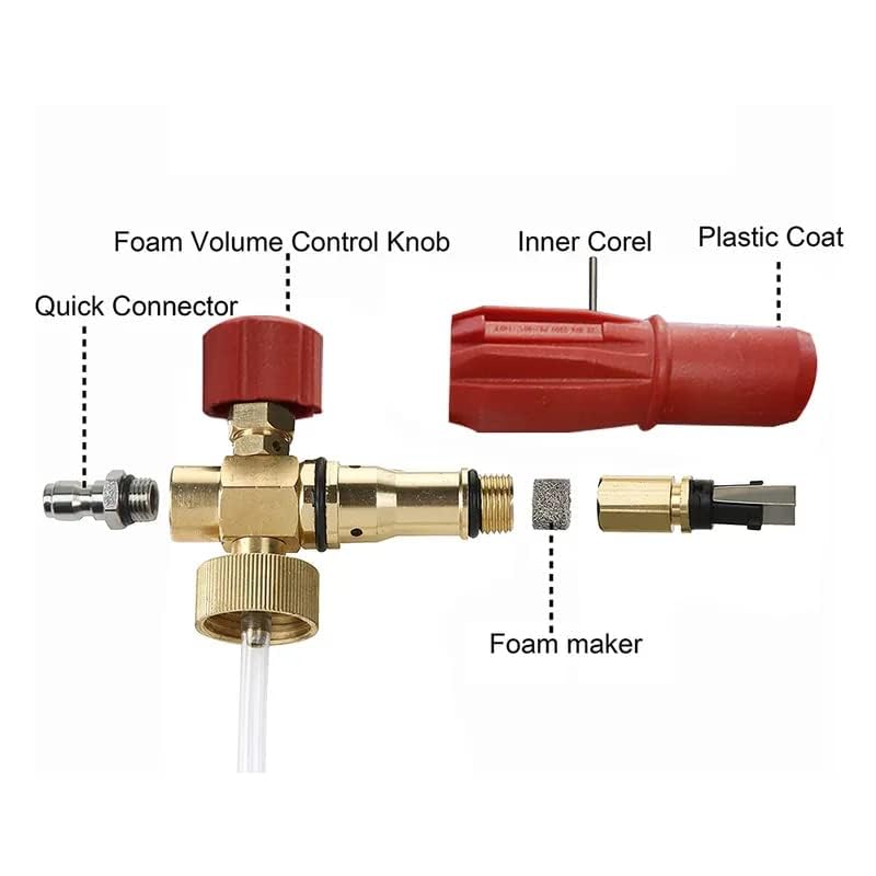 TUQO Heavy Duty Adjustable Foam Lance 1L Bottle with Brass Nozzle & 1 Brass Quick Connector | Professional Series for Pressure Washers | High Foaming Car Wash Pack- TFL302 - Image 4
