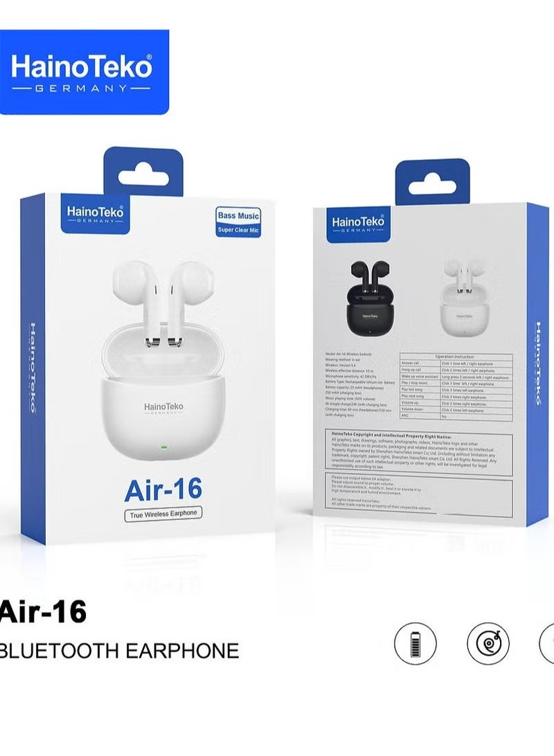 ELTRAZONE Air-16 True Wireless Earphones – High Bass Sound, Clear Mic, Android Compatible (White) - Image 4