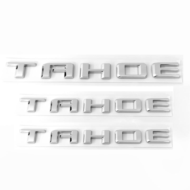 3pack OEM 2021 Tahoe Emblem 3D Letters Badge Compatible with fits 2019-2025 Tahoe 84910058 Chrome