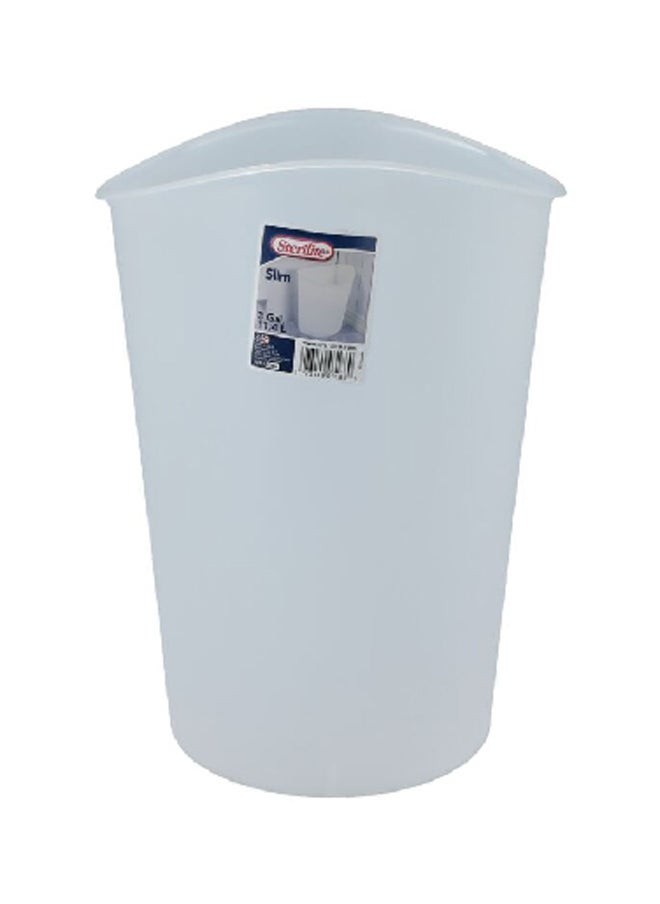 Sterilite Sturdy Polypropylene Construction Oval Shaped Waste Basket White 11.4 L 1031 10318606  - Image 1