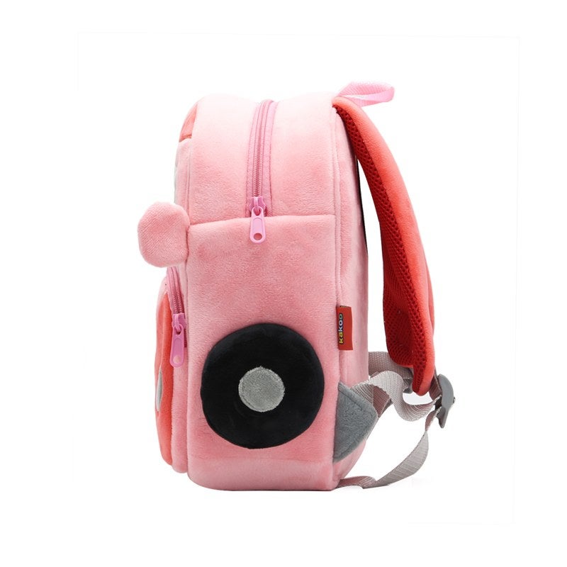 Plush Kids Backpack, Wagon Car Vehicle Design, Soft Lightweight School Bag for Toddlers and Preschool Kids - Image 3
