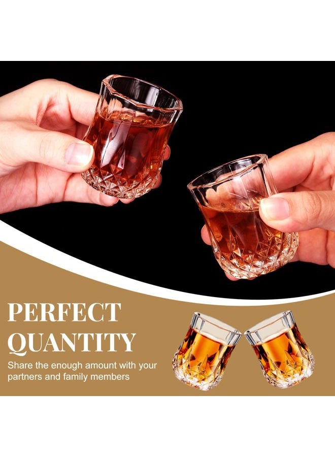 Meanplan Mini Shot Glasses Set Tasting Glasses Heavy Base Clear Shot Cup Cute Cordial Mini Wine Cups for Serving Whiskey, Wine, Juice (1.7oz,60 Pcs) - Image 4