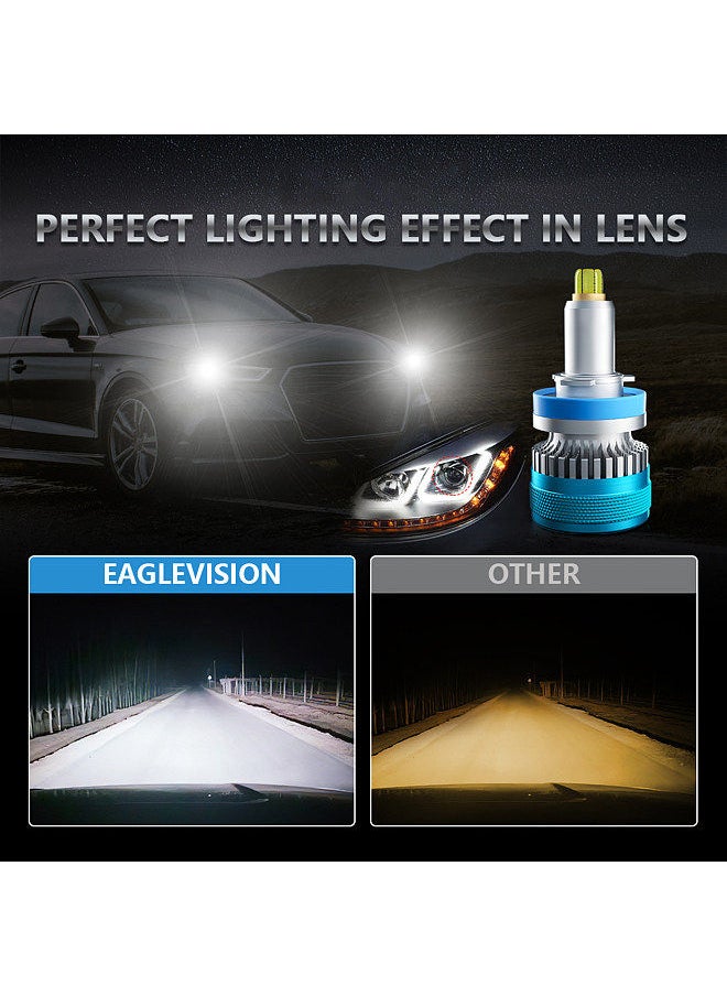 Generic H11 LED Headlight Bulbs IP68 Waterproof Car LED Headlight Bulbs 6000K 100W Bright LED Headlights, 2PCS  - Image 3