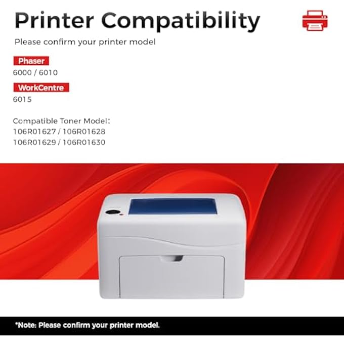 طقم خرطوشة حبر PHASER 6000 6010 WORKCENTRE 6015 4-باك بديل متوافق مع XEROX 106R01627 106R01628 106R01629 106R01630 طابعة PHASER 6000 6010 WORKCENTRE 6015 أسود أزرق سماوي أرجواني أصفر - Image 2