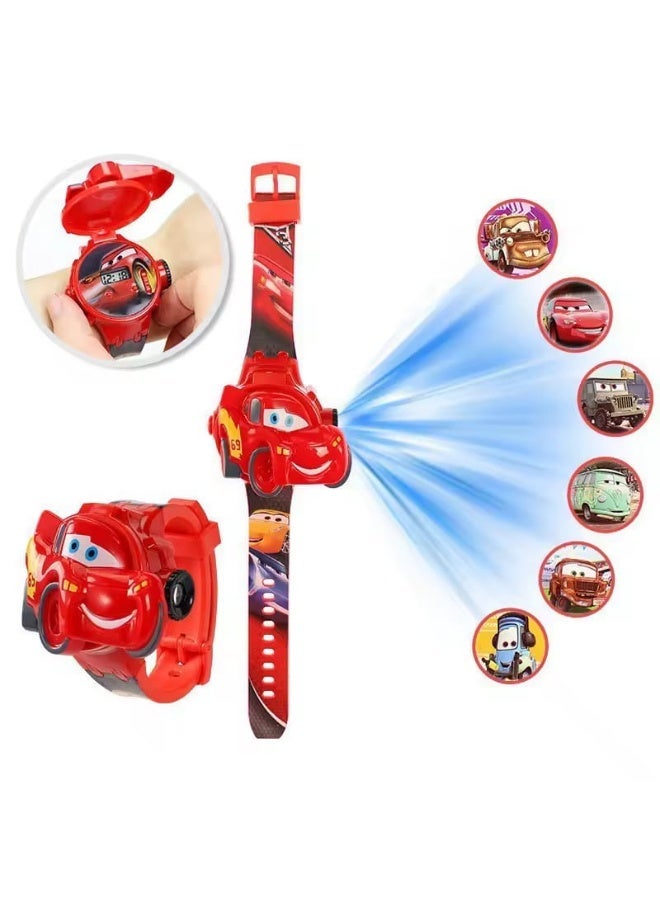 Cars Children's light-up watch with a race car design inspired by cartoon characters - Image 1